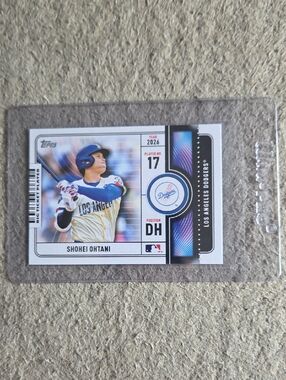 Topps White and Blue Shohei Ohtani Dodgers Card